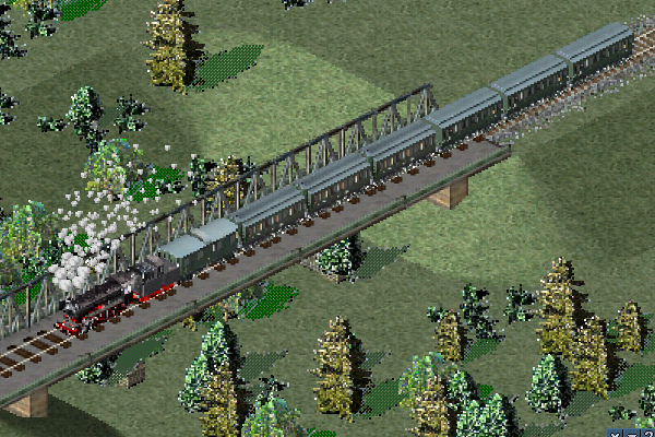 Screenshot: Dampfzug